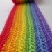 Bright extra long rainbow scarf