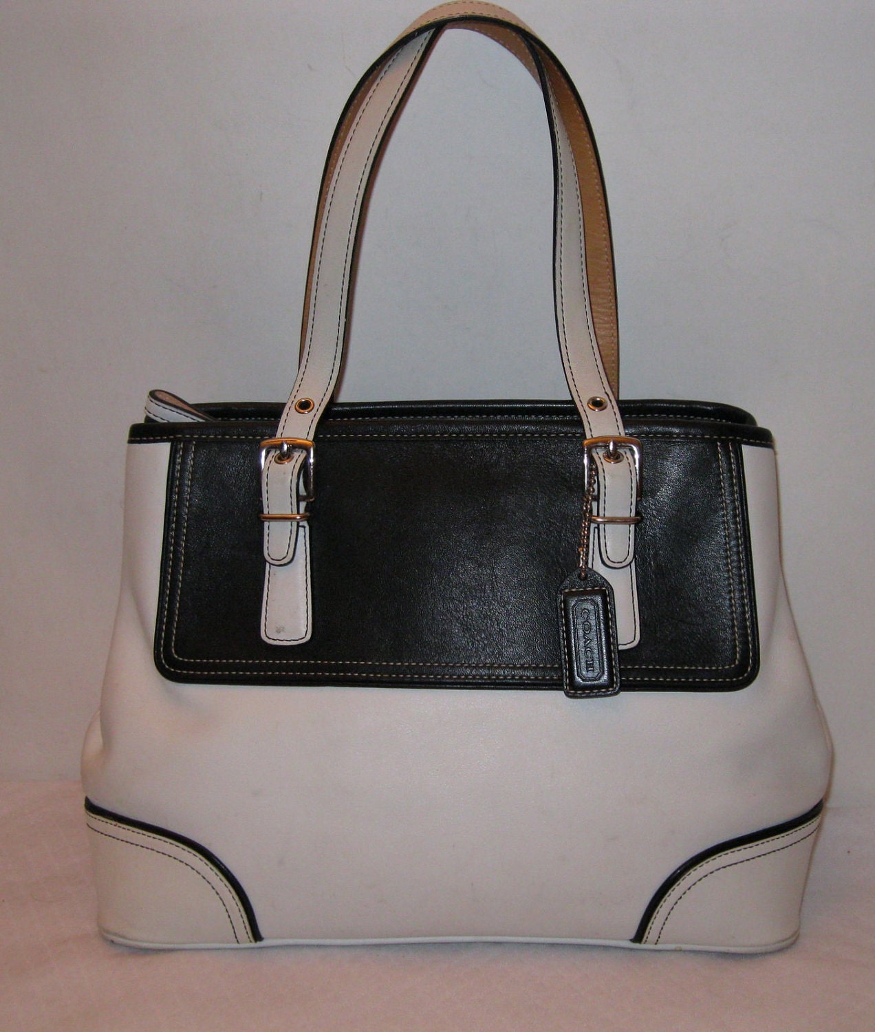 Authentic Coach Hamilton satchel bag purse in thick genuine leather ...