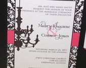 Personalized Pocketfold Wedding invitation Chandelier and damask (SAMPLE ONLY) Il_170x135