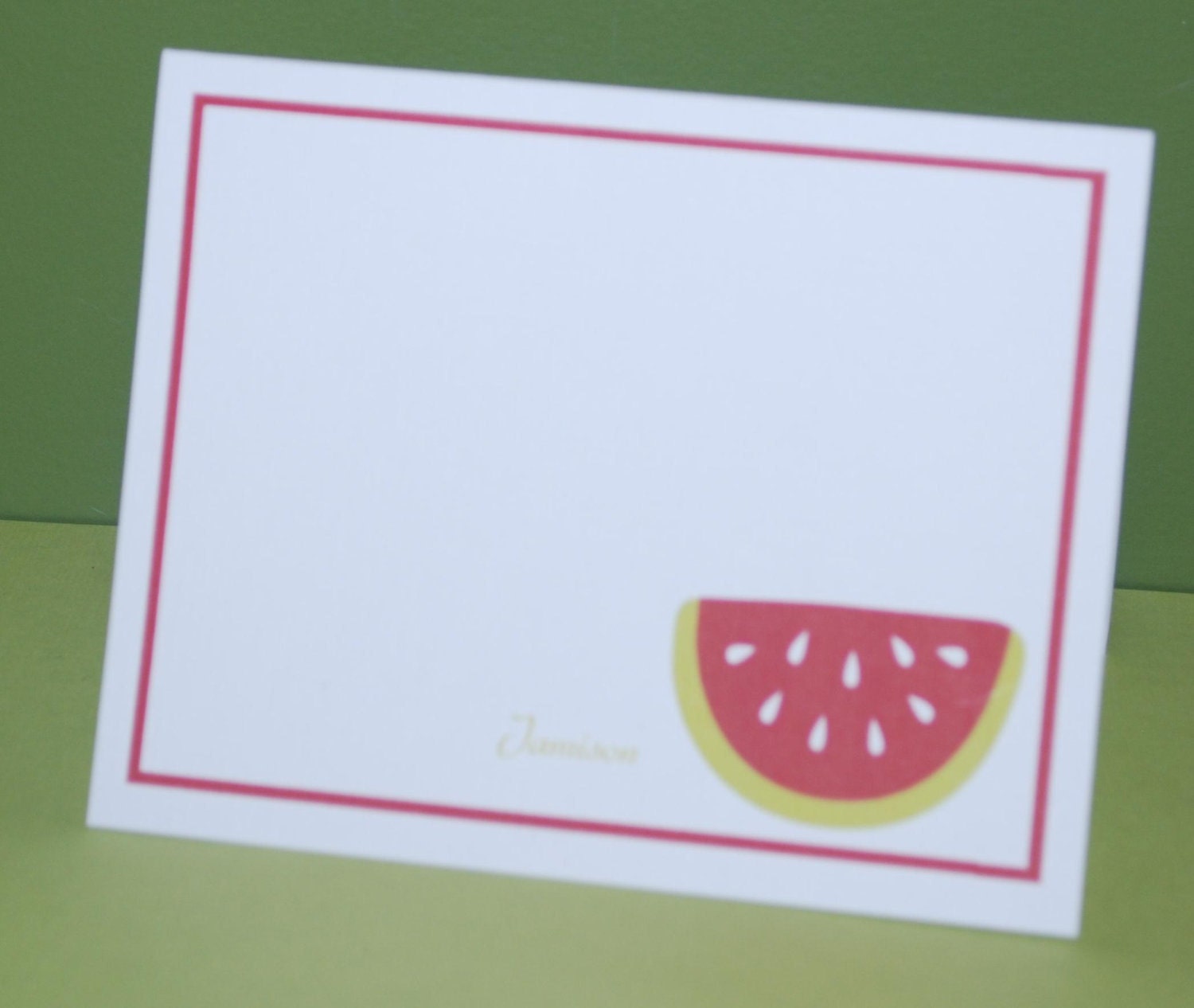 Watermelon personalized cards (set of 10) Il_570xn