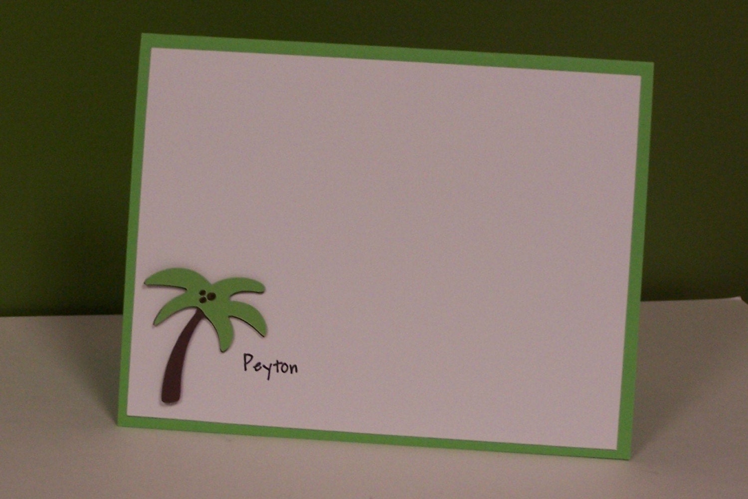 Personalized Palm Tree Greeting Cards (set of 8) Il_570xn
