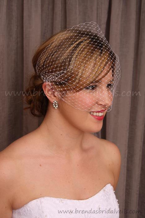 Bandeau Veil, Birdcage Veil, Wedding Veil, Bridal Veil - Available In A Wide Range Of Colors