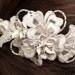 Wedding Headband, Lace Headband, Porcelain Flowers, Rhinestones, Bridal Headband - Odessa