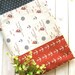 Cotton Fabric Cloth - Nautical Marine Red Dark Navy Blue Cream Boat Anchor Stripes Fabric 58 x 19 Inches LAST