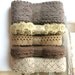 Cotton Lace Fabric Trim - Gray Beige Brown Khaki Cream Floral Crochet Cotton Lace Ribbon Trim 5 Designs 10 Meters LAST SET