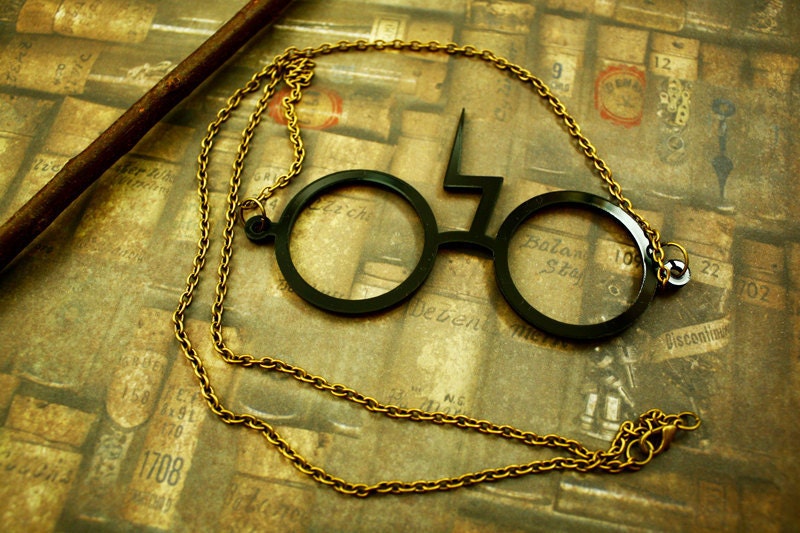 Harry Potter Scar Glasses necklace - instant potter glasses