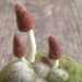 Brown Gnome Mushrooms Pincushion Scene Made to Order