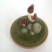 Brown Gnome Mushrooms Pincushion Scene Made to Order