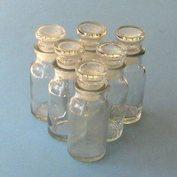 Vintage Glass Spice Jars Apothecary Jars by timepassages on Etsy