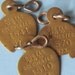 2 Vintage 1973 Brass Dog Tag Tags Rabies Vaccinated Brass Dog Tag 1973 Number Tag Numbered Tag