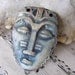 Reserved for Winnnnnndy African Savanah  Carolina Midnight BlueCast Power Mask Raku Statement Pendant