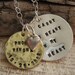 I Carry Your Heart hand stamped personalized necklace in mixed metal