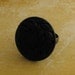 Large Black Button Ring with Leaf Pattern & Antique Brass Adjustable Ring Base Vintage Style Jewellery