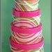 Hat Boxes - Retro 1970's Pattern MINIATURE MILLINERY STACK of Four (4 boxes)