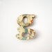 Vintage map g brooch