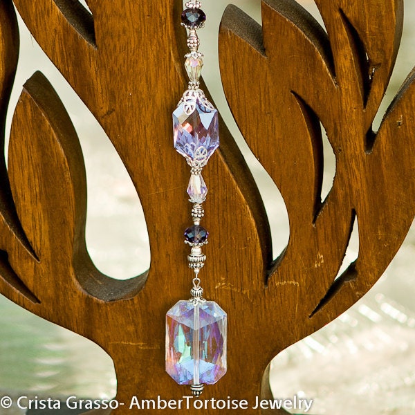 Sun Catcher with Purple Carmina AB Crystal- Enchanted Garden Collection