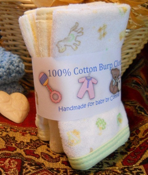 Personalized Girl Onesie/Burp Cloth Wrappers PDF Set