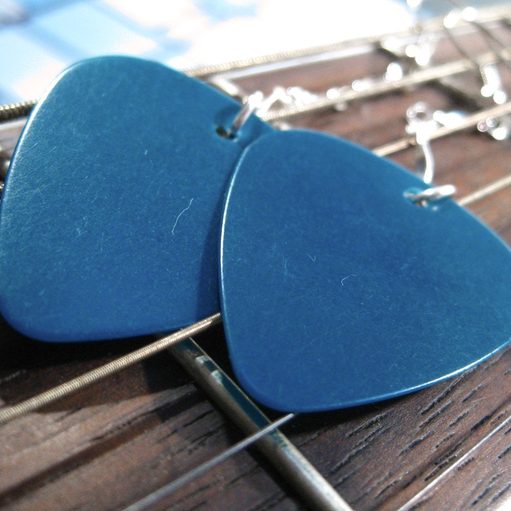 Car Crashing Guitar Pick Earrings