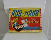 Vintage Children Game Coloring Book Cards Ephemera Paper  Toy