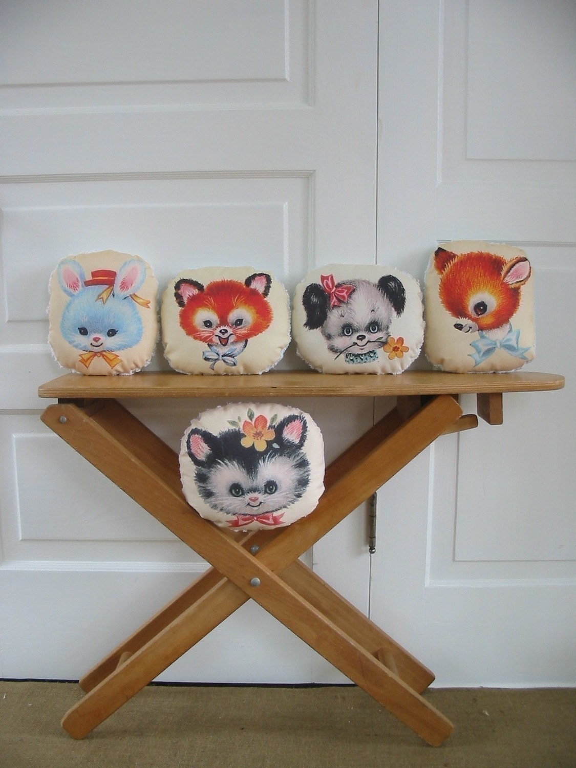 Animal Pillows Cat  Dog Fox  Deer  Bunny  Nursery Decor Baby