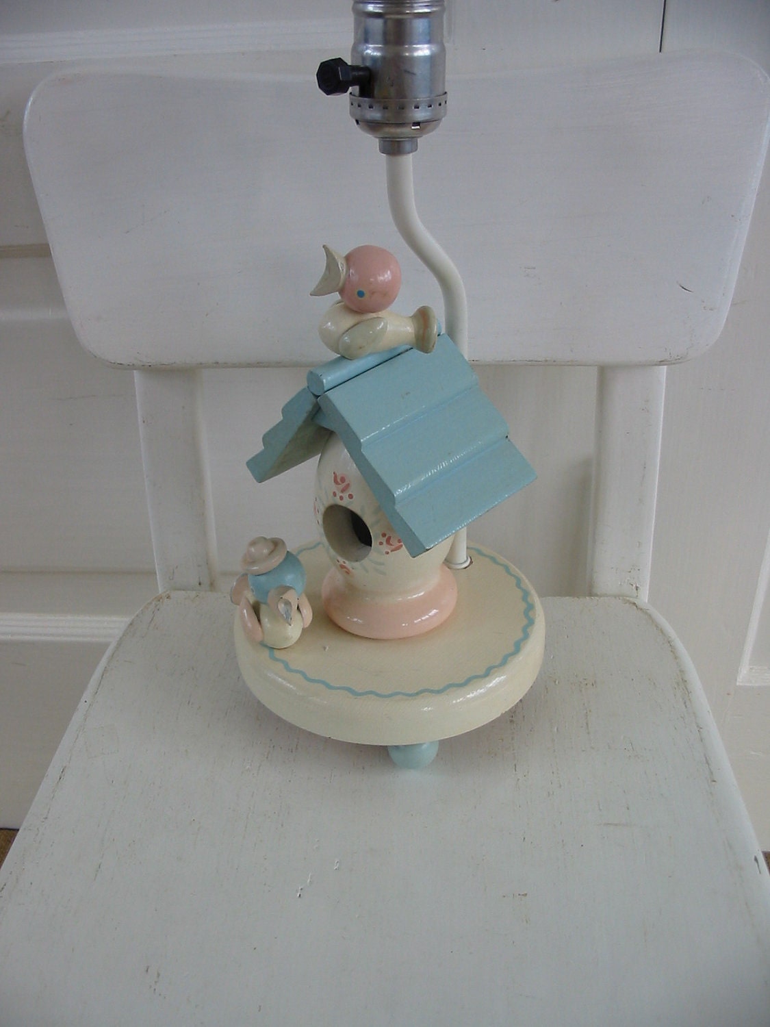 Irmi Children Lamp Girl Bird Nursery Baby Pink Blue Night Lighting
