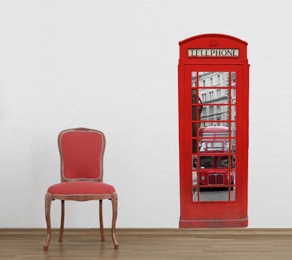 London phone both wall decal for housewares
