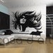 Girl with hair flowing decal housewares