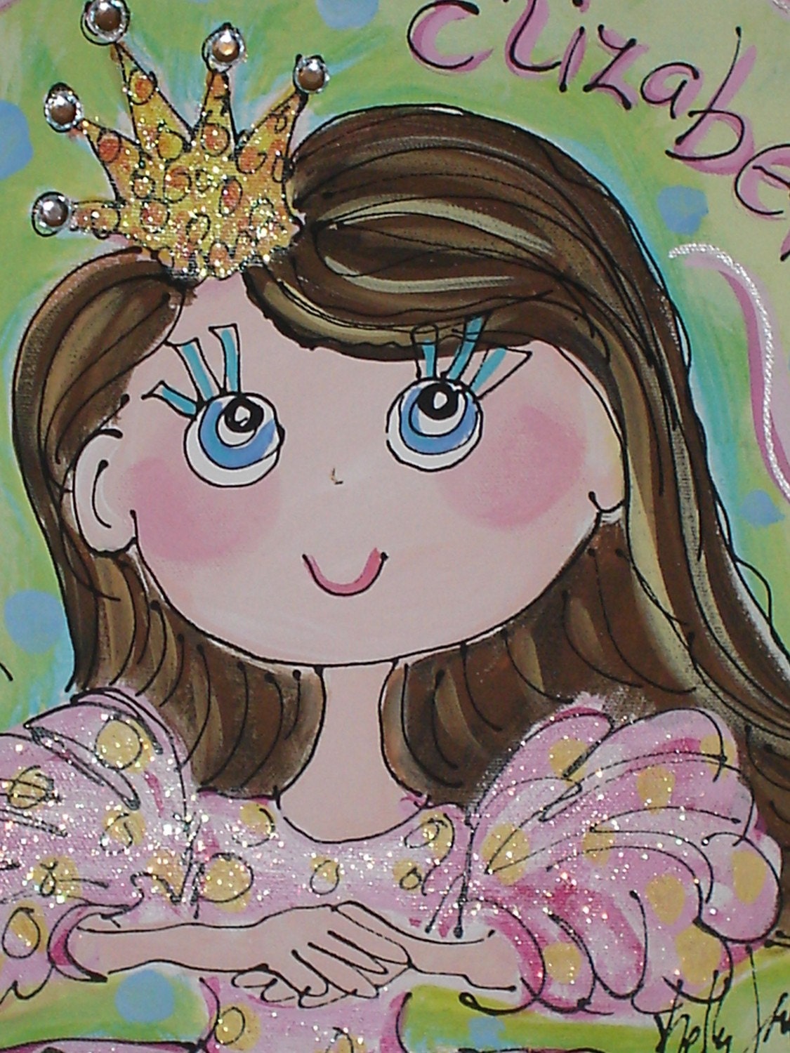 There Once Was A Princess Original Size Personalized Princess Painting