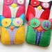 Wholesale Lot of 6 Felt Owl Plush Toys Softies Stuffed Animal Woodland Party Favors