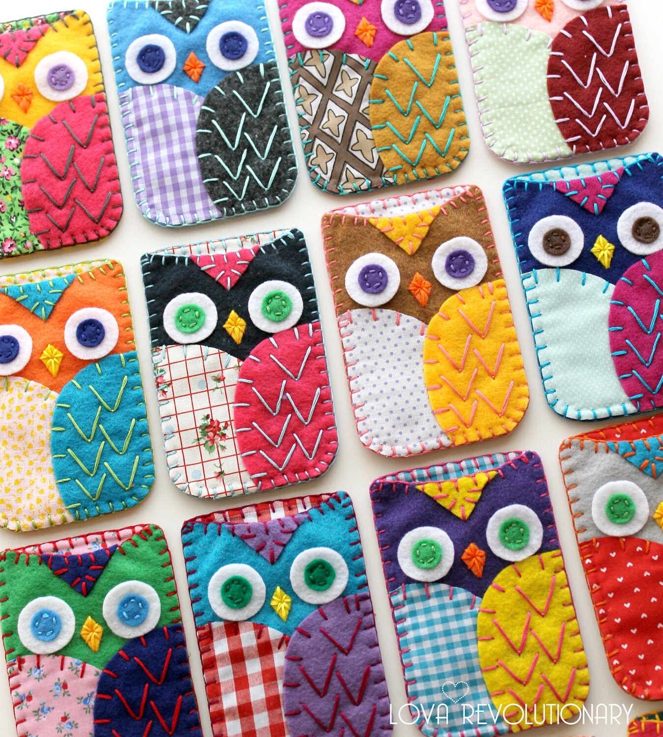 Custom Felt Owl Cell Phone Case Cozy Iphone Droid by lovahandmade