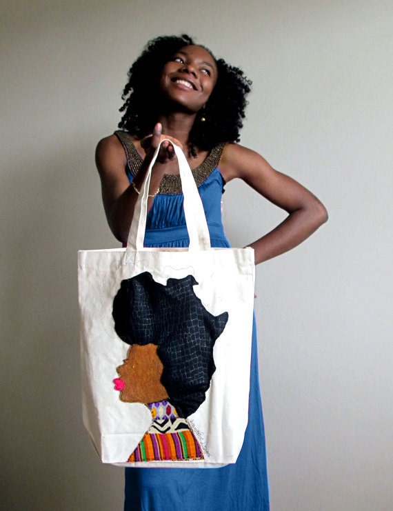 Afro Woman Tote Bag