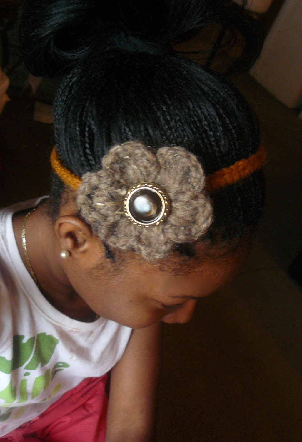 Crochet floral headband/warp