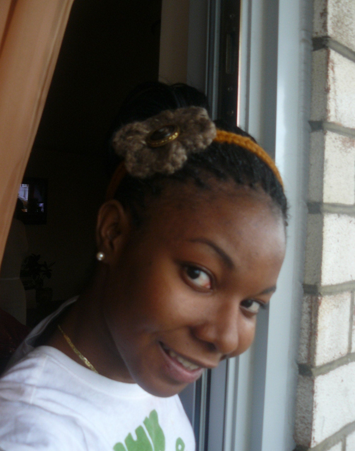 Crochet floral headband/warp