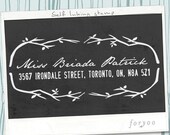 Self Inking Rubber Stamp, Custom Address Stamp, Pre Inked, Calligraphy Stamp, Personalized Gift - 1215