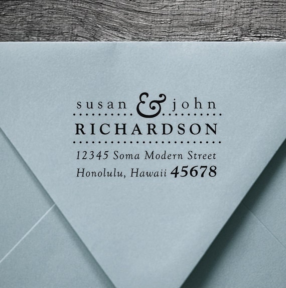Address Stamp, Wood Handle, Personalized Gift, Custom Address Rubber Stamp - housewarming or wedding gift - a1009