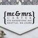 Custom Rubber Stamp Address Eco Mount - cute housewarming birthday wedding gift - ea1008