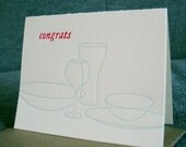 Congrats tablescape letterpress card