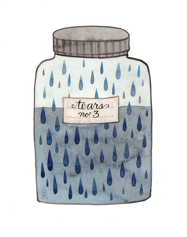 Lachrymatory Jar of Tears No. 3 original watercolor painting