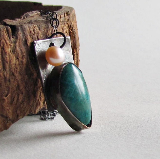 Turquoise and Pearl Necklace