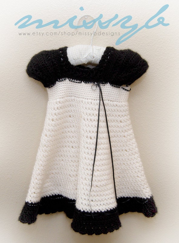Cute Crochet Dress Pattern - Carlotta Dress with Sleeves - Baby, Child, Custom Sizes - PDF pattern - Instant Download