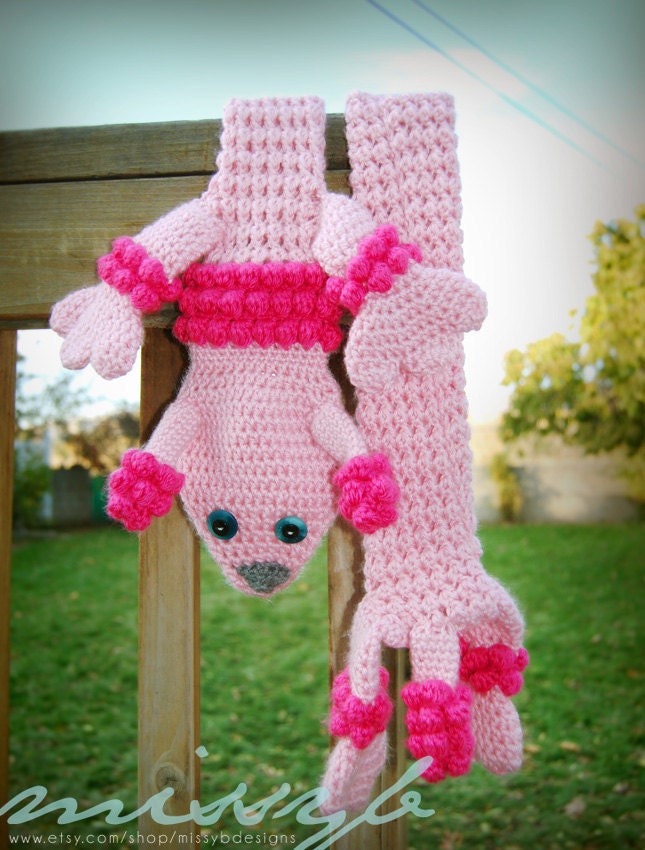 Cute Crochet Scarf Pattern - Lilleth the Poodle Scarf - Fun Photography Prop - Instant Download