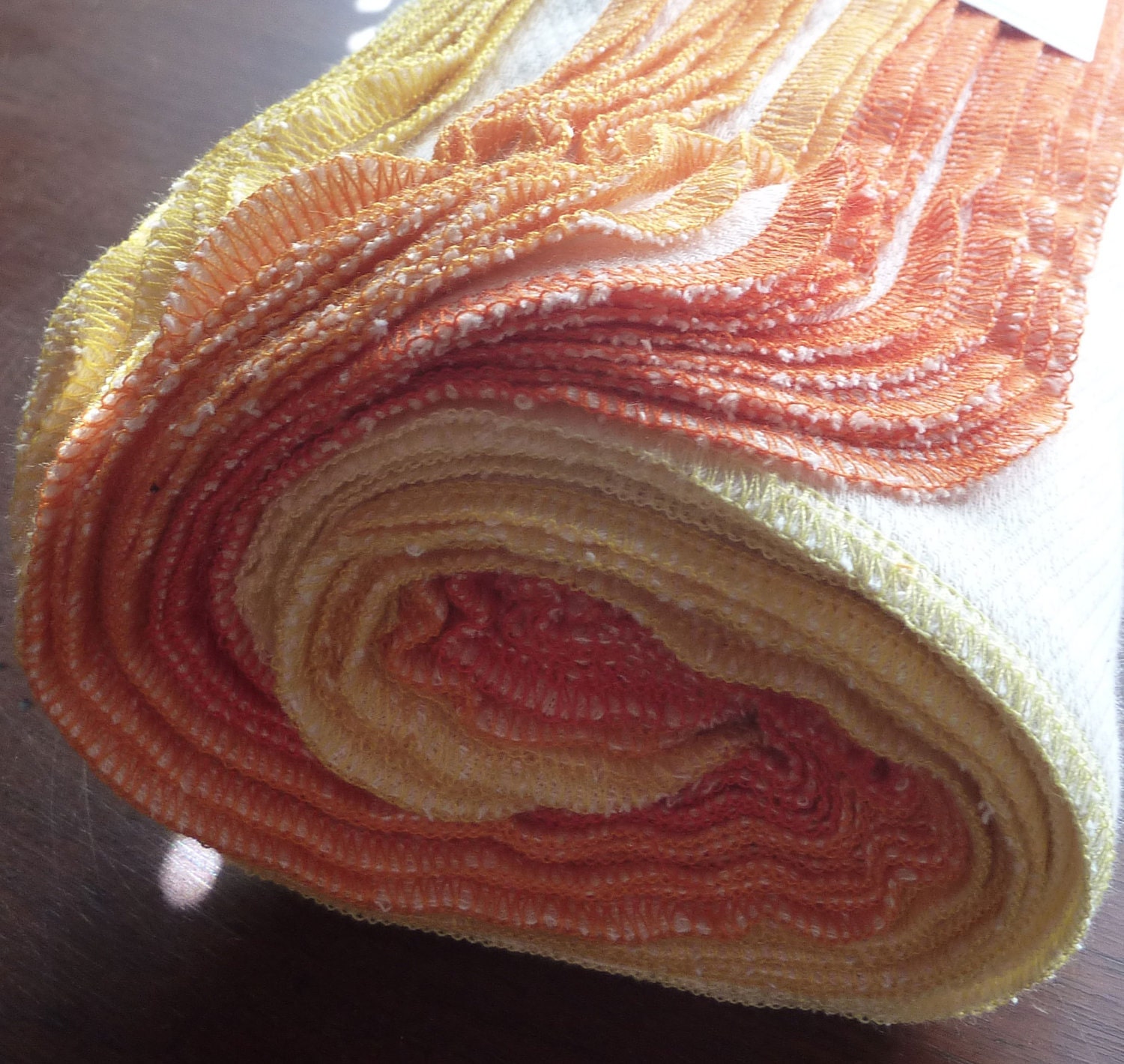 32 Bird-E Towels - multi pack - YELLOW AND ORANGES - unbleached cotton - unpaper - paperless towel