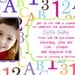 ABC Preschool Graduation/Birthday Photo Invitation