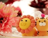 lovely lion and tiger Wedding Cake Topper