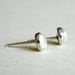 white howlite stud earrings post earings sterling silver