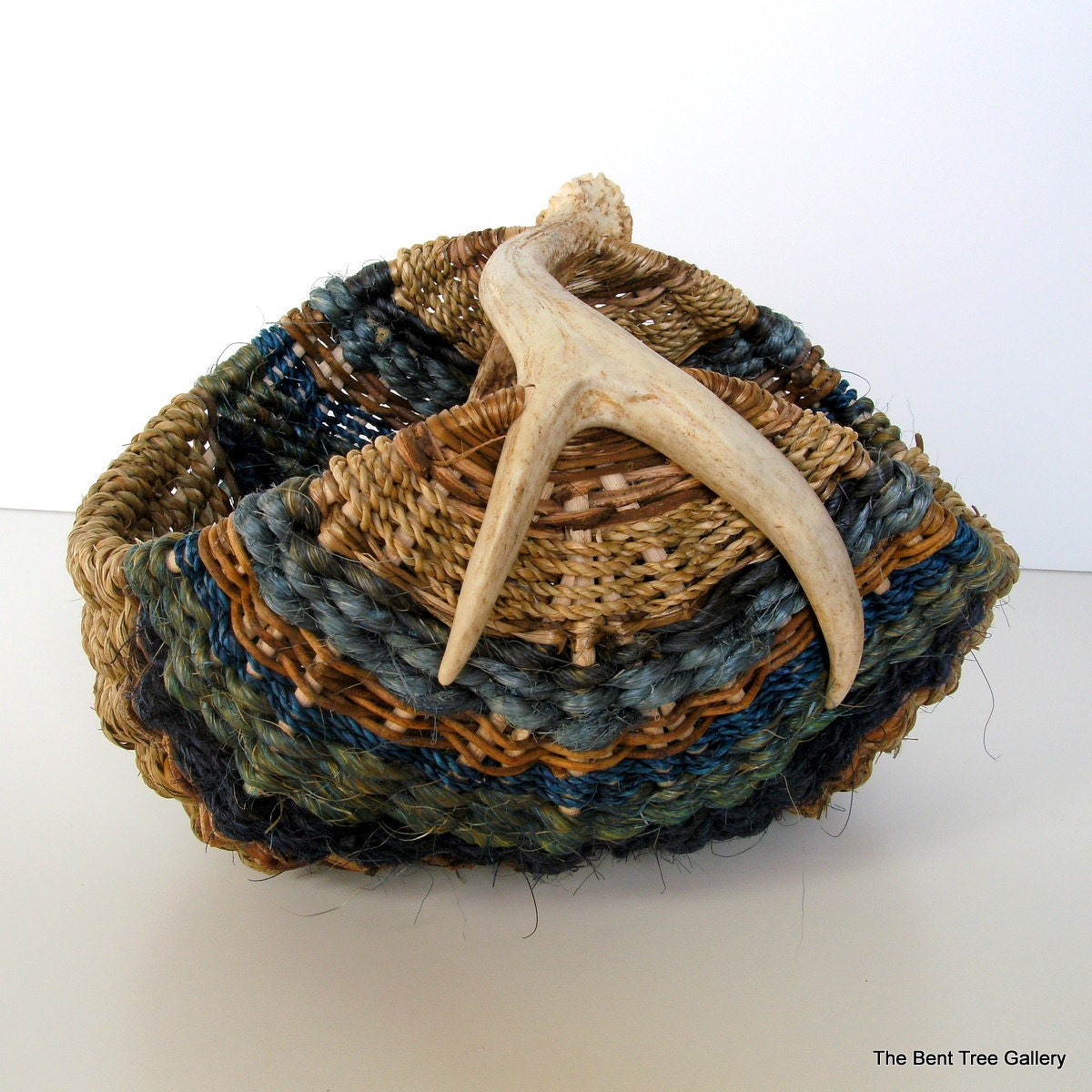 Antler Basket Woven from Natural Materials