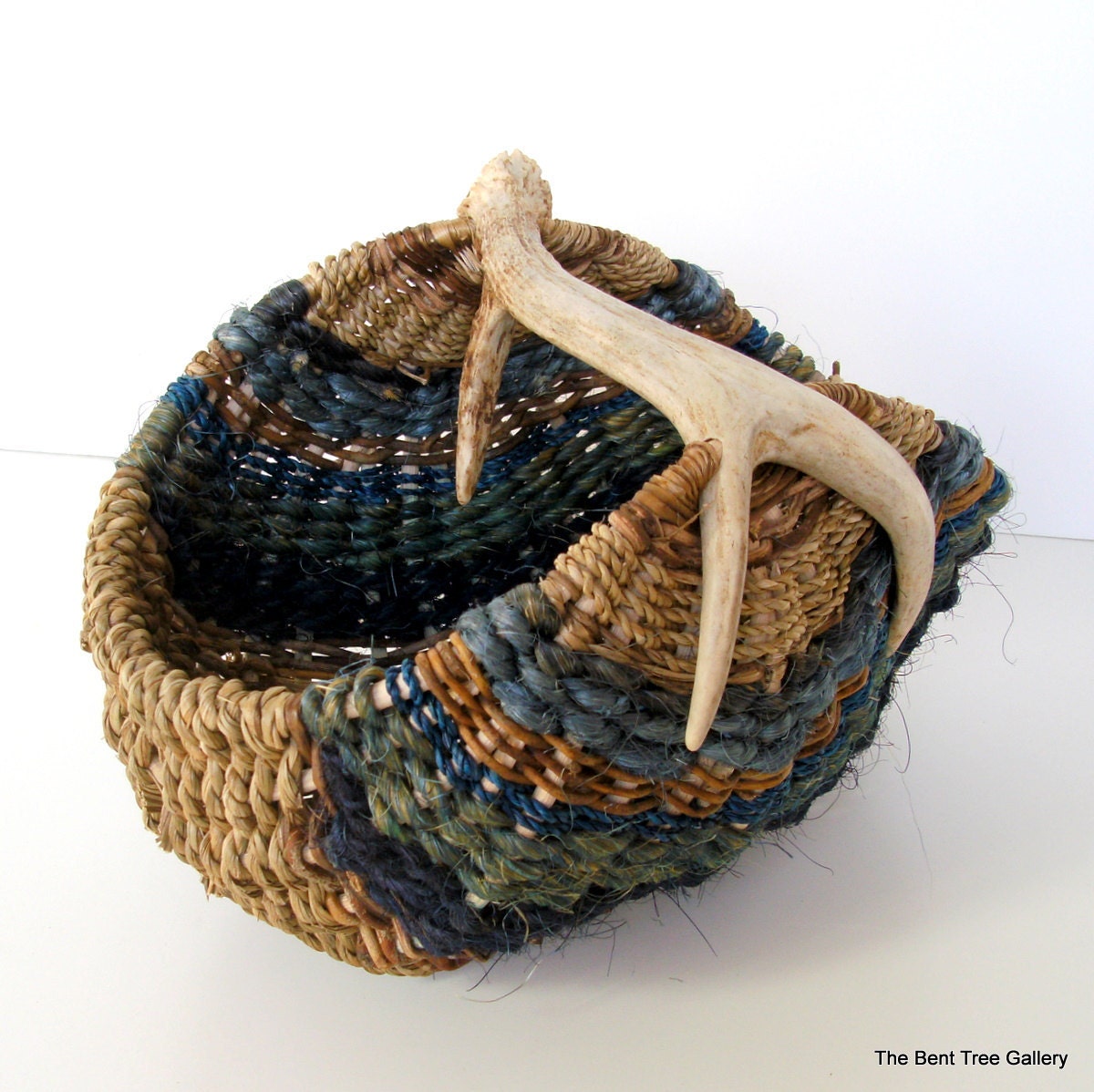 Antler Basket Woven from Natural Materials