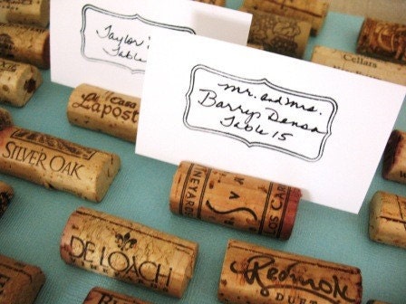 25 Wine Cork Place Card Holders Set of 25 Various Vineyards