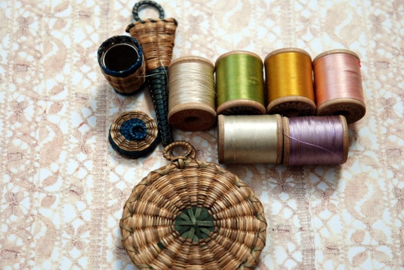 Vintage Ash Splints Sewing Notions