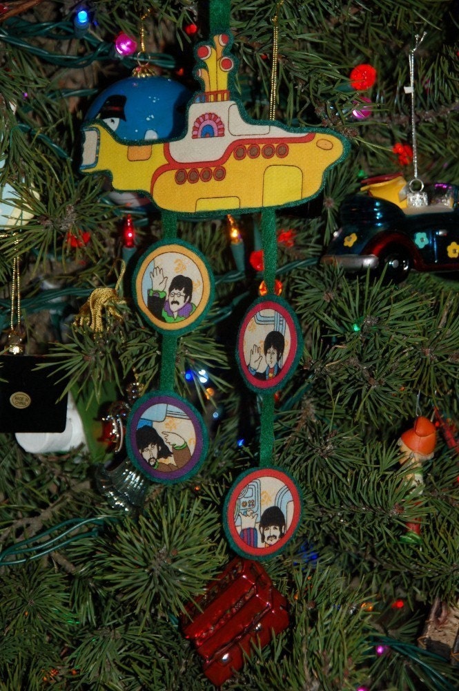 Christmas Ornament The Beatles Yellow Submarine by greatfulthread